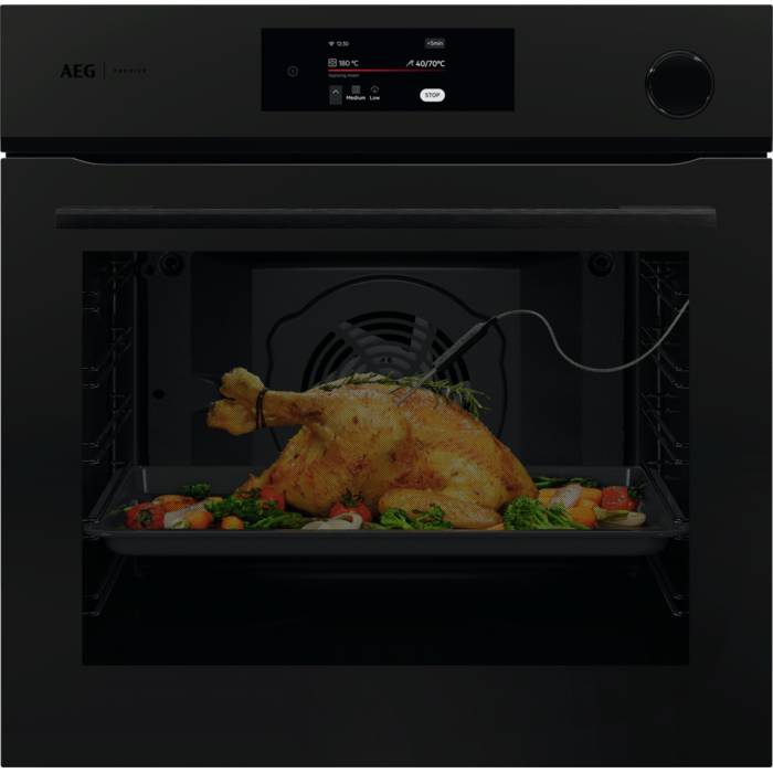 AEG PO7001SPT Built in Pyrolytic Single Oven Matt Black GRADE B