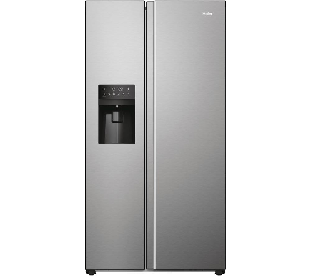 Haier HSR7918DIMP American Fridge Freezer Plumbed Platinum Inox