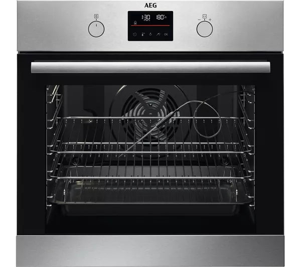 AEG BPS356061M Single Oven Built in Electric in Stainless Steel