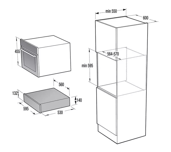 HiSense WDH14BG Warming Drawer 14cm in Black