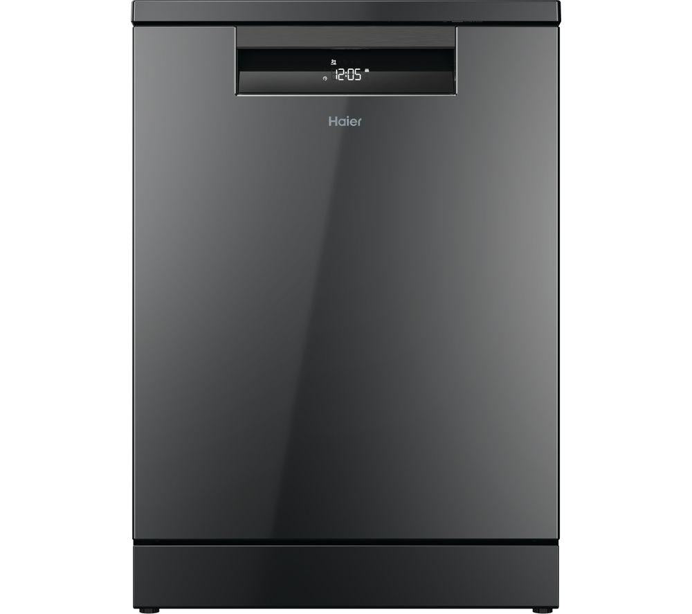 Haier XF6B0M3PDA Wi-Fi Freestanding Full Size Dishwasher in Graphite
