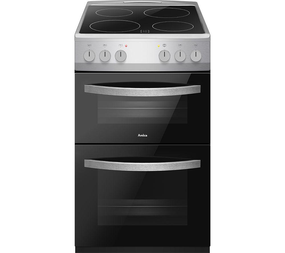 Amica AFC502SS 50cm Electric Ceramic Cooker Stainless Steel GRADE A