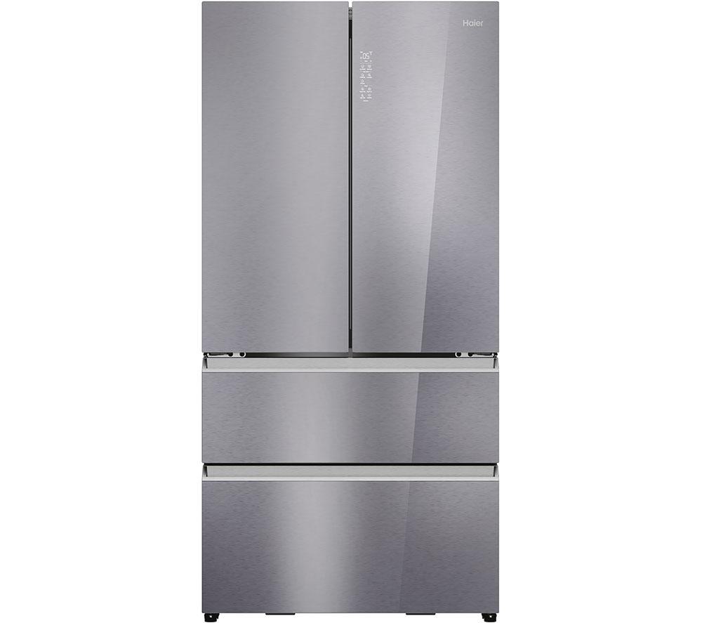 Haier HFR79F19EFGK 4 Door Fridge Freezer in Sapphire Glass