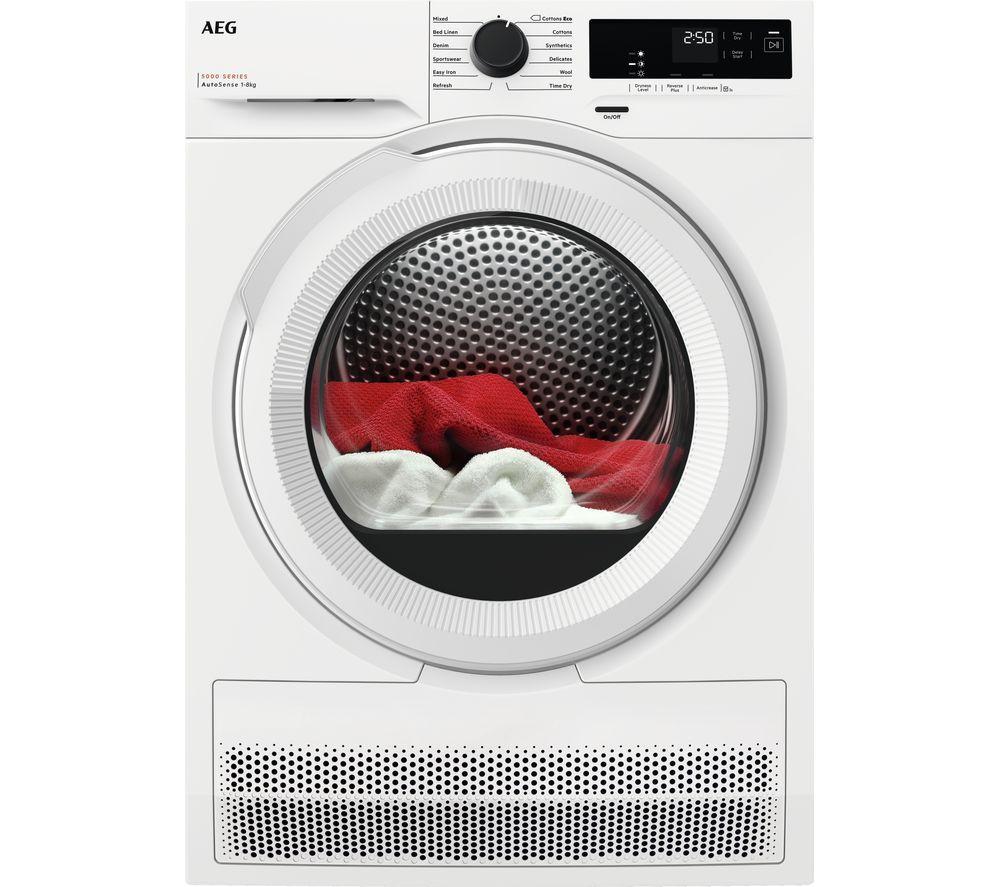 AEG TXH508A4R Tumble Dryer 8kg Heat Pump in White