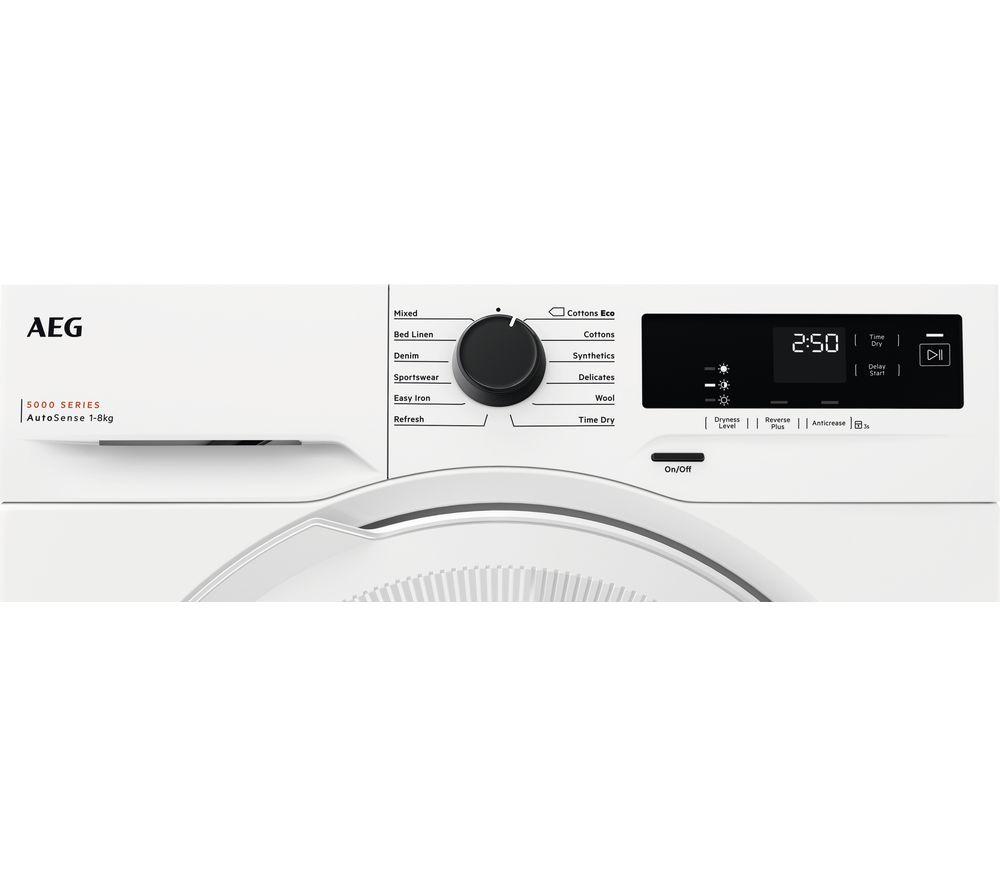AEG TXH508A4R Tumble Dryer 8kg Heat Pump in White