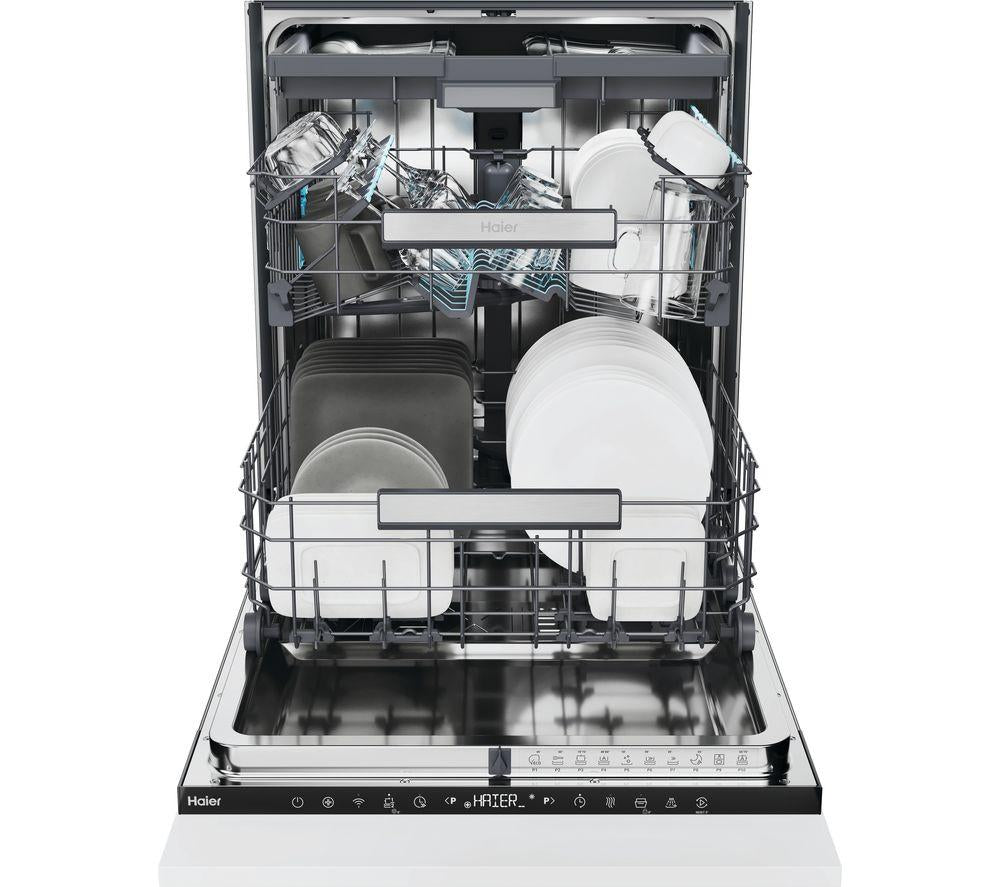 Haier XS4B4S3FSB Integrated Full Size WiFi Dishwasher 60cm