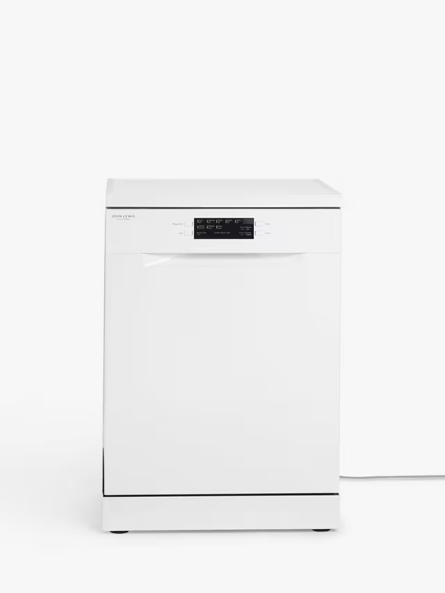 John Lewis JLDWW1303 Freestanding Full Size Dishwasher in White