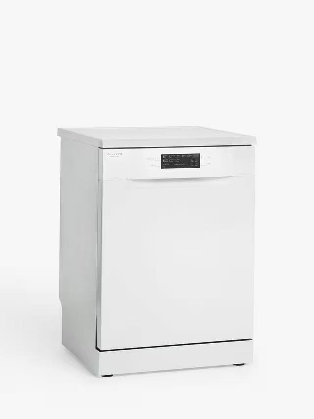 John Lewis JLDWW1303 Freestanding Full Size Dishwasher in White
