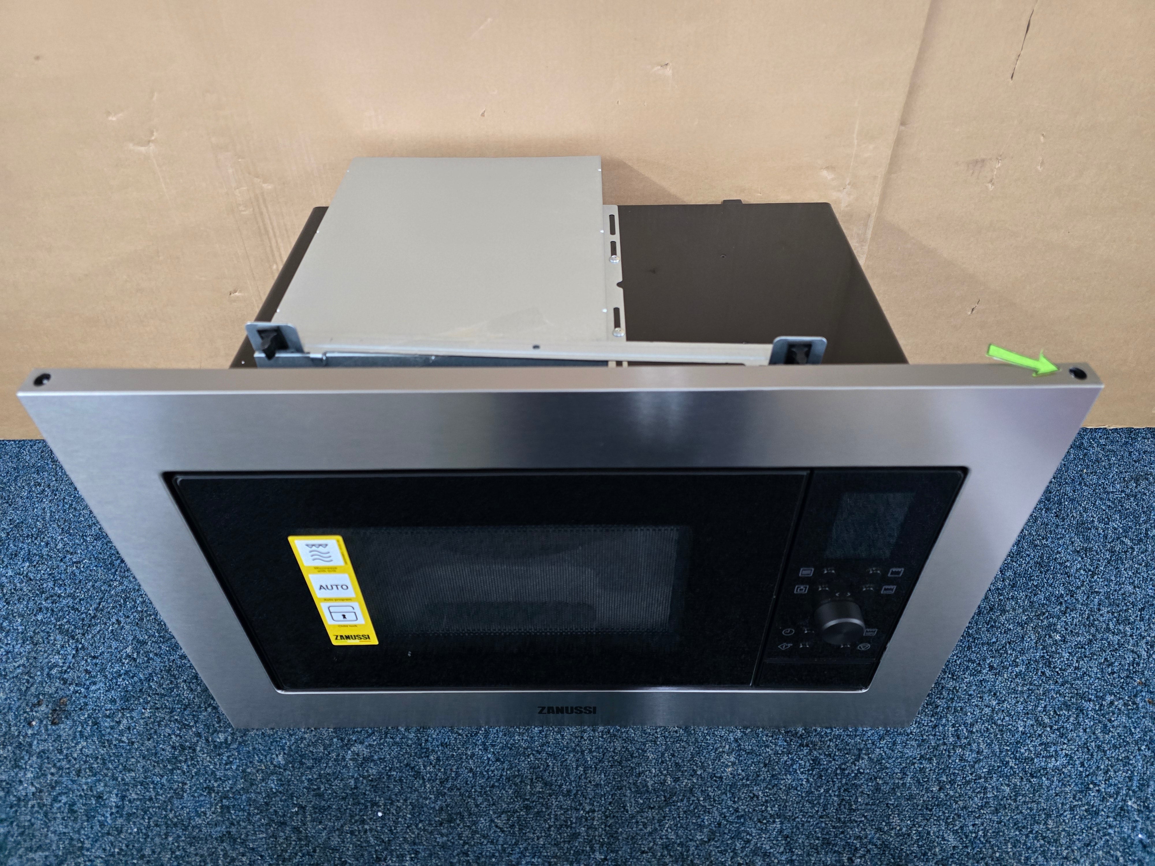 Zanussi ZMSN7DX Microwave Oven and Grill Built In Stainless Steel GRADE A