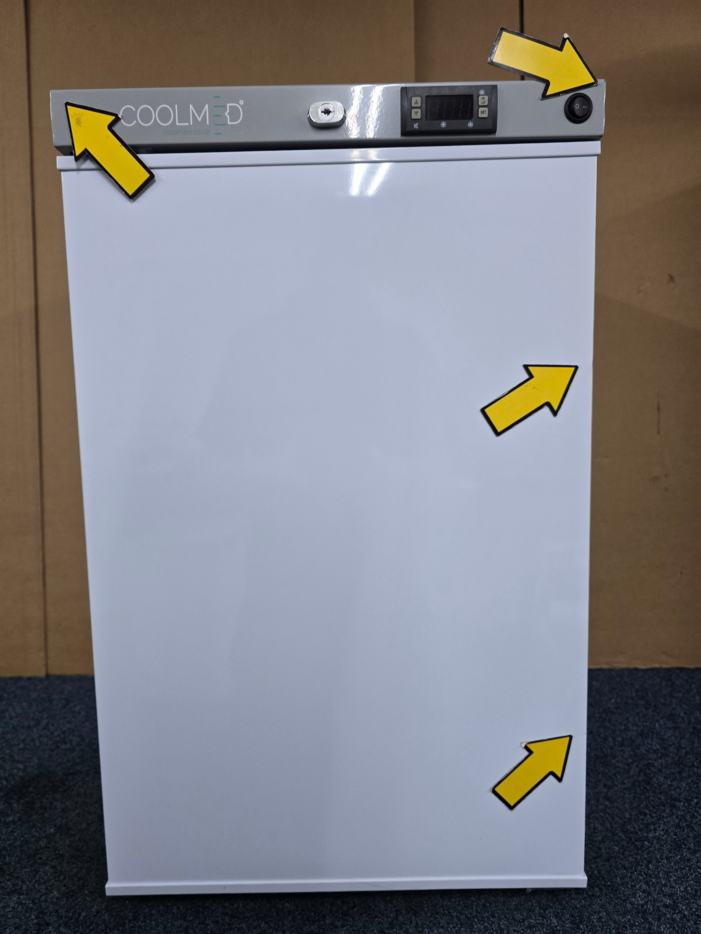 CoolMed CMS59 Pharmacy Fridge 62L Solid Door in White GRADE B