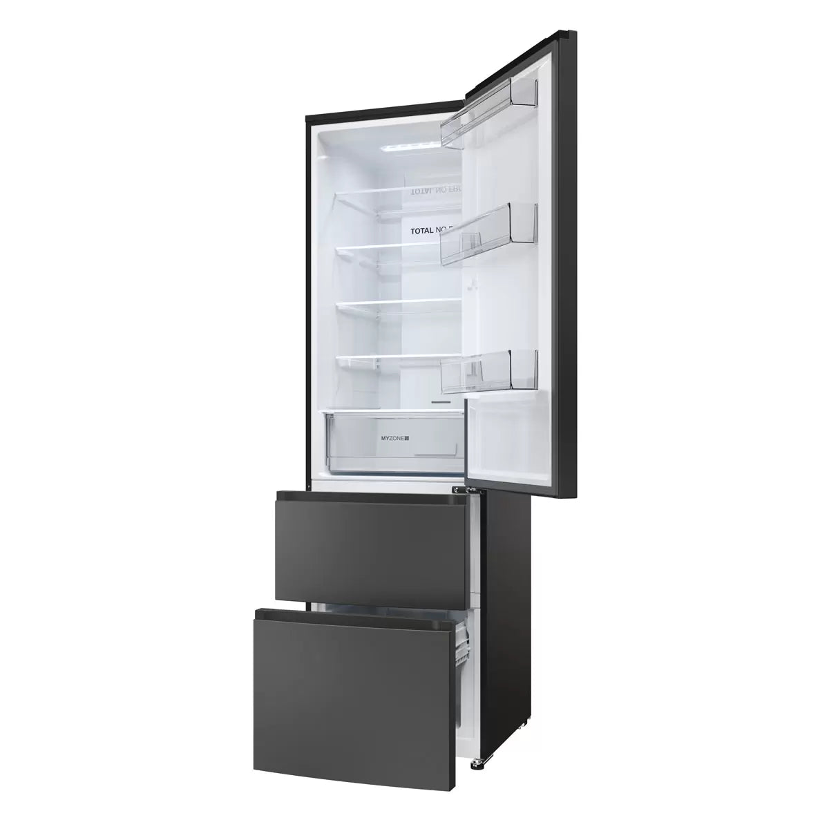 Haier HETR3619ENPB No Frost Fridge Freezer in Slate Black