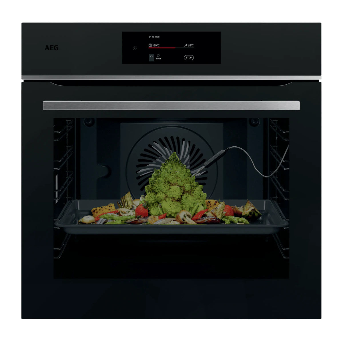 AEG TE7PB731AT Single Oven Electric Built in Pyrolytic in Black GRADE A