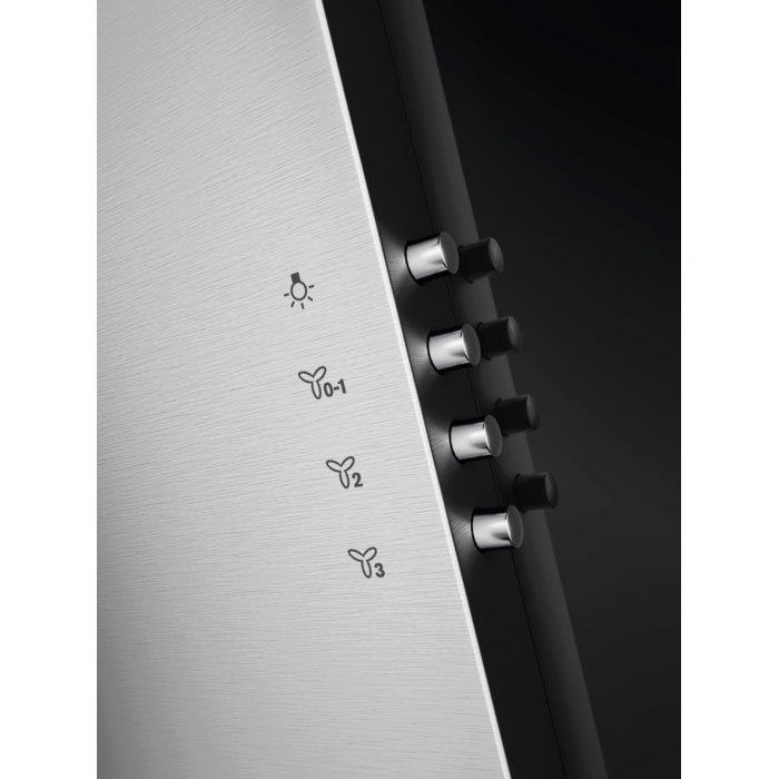 Electrolux LFV316Y 60cm Designer Angled Hood in Black & Stainless Steel