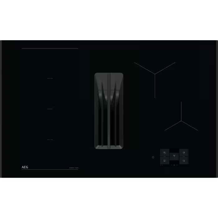 AEG NCU84F43AB 80cm Induction Hob Hood with Extraction in Black