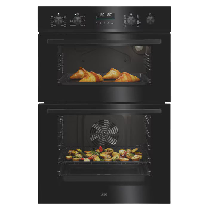 AEG NPU5C40B SurroundCook catalytic Double Oven Built In Black GRADE A