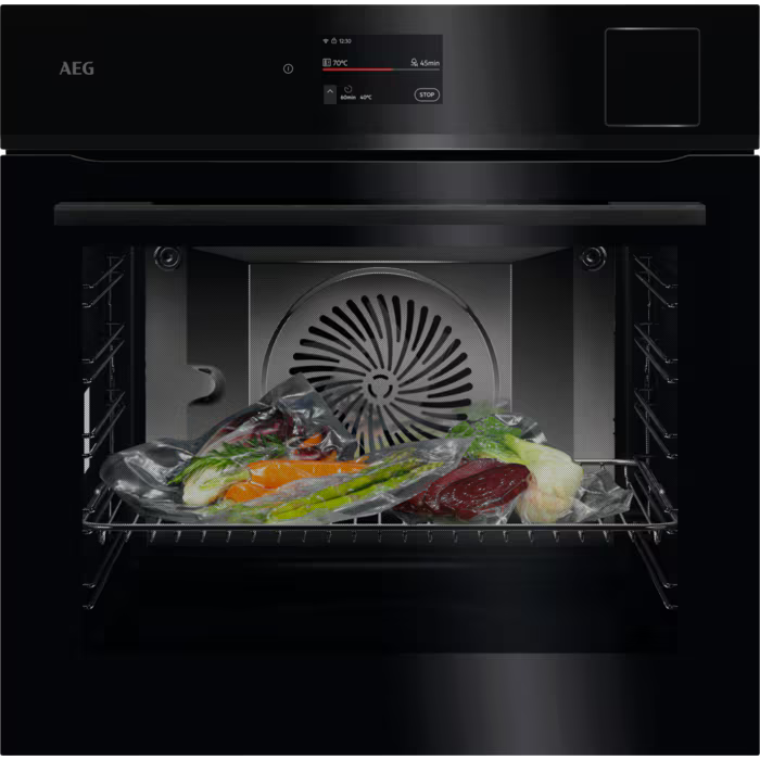 AEG NBP8S731AB Pro Assist with SteamPro Single Oven in Gloss Black GRADE A