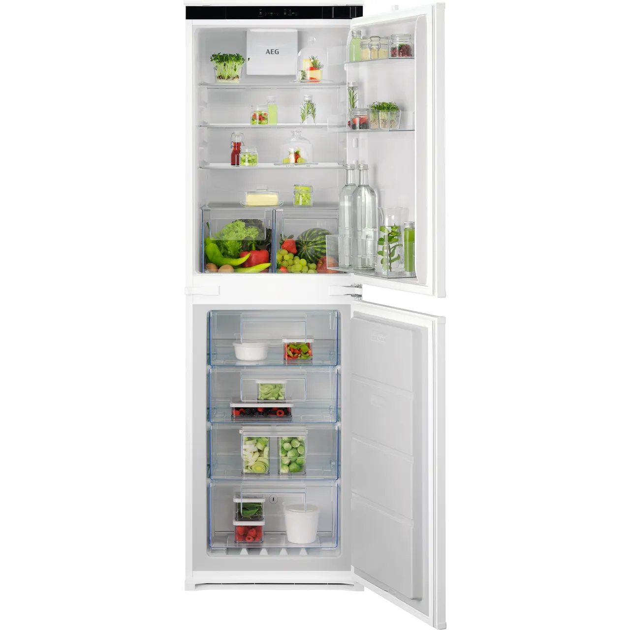 AEG OSC7T185ES Fridge Freezer Fully Integrated 50:50 Sliding Hinge