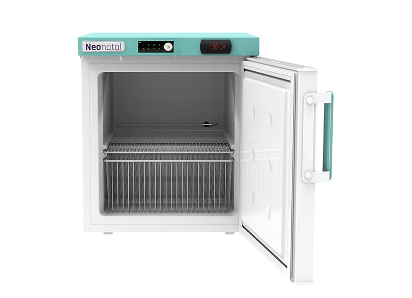 LEC NSF39UK 39L Neonatal Countertop Freezer Solid Door in White.