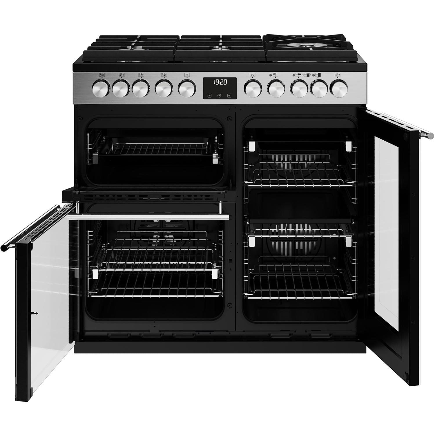 Stoves Precision Deluxe D900DF Range Cooker 90cm Dual Fuel Stainless Steel