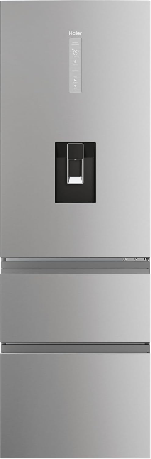 Haier HTW5618EWMG 4 Door Fridge Freezer Frost Free Stainless Steel
