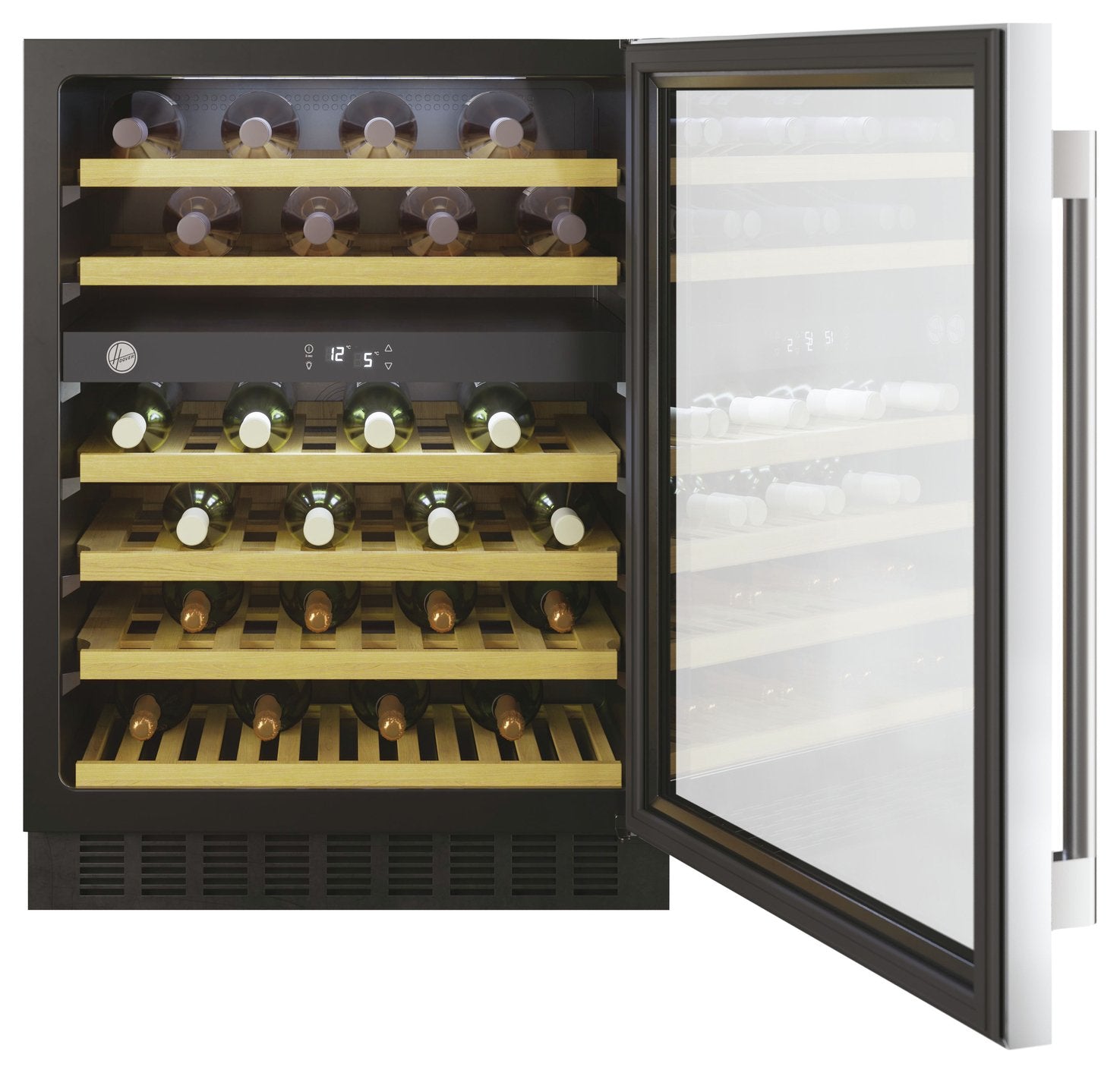 Hoover HWCB 60 UK/N Single Door Wine Cooler in Black