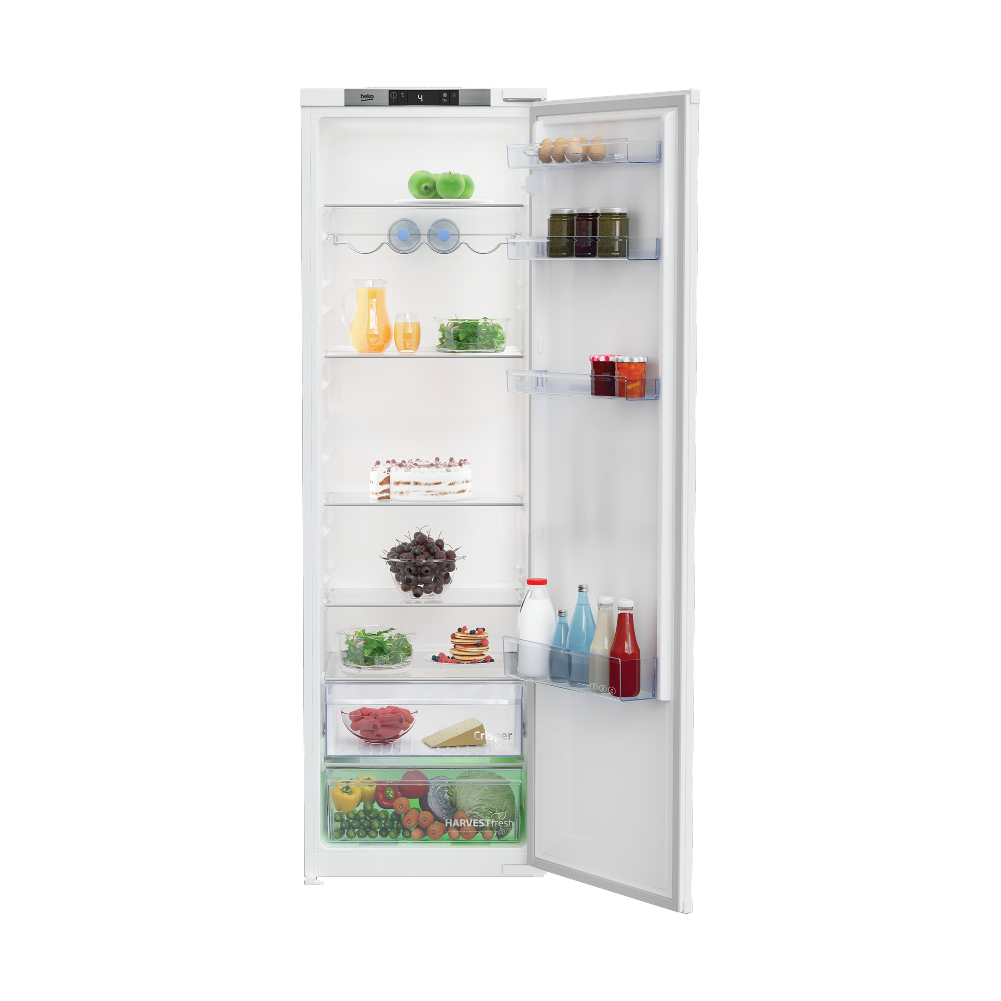 Beko BLSD4V577 Integrated Fridge Tall Larder with Sliding Hinge GRADE A