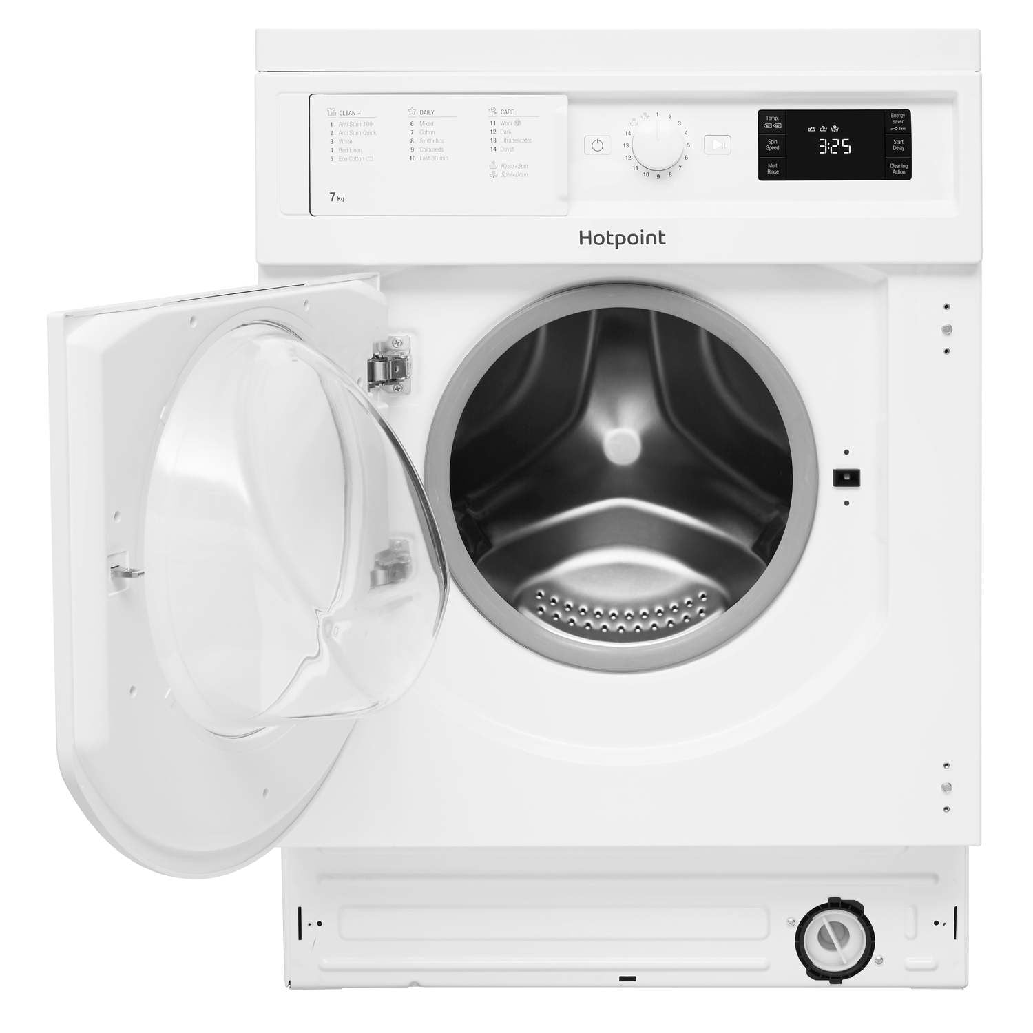 Hotpoint BIWMHG71483UKN Washing Machine 7kg 1400 Integrated White GRADE B
