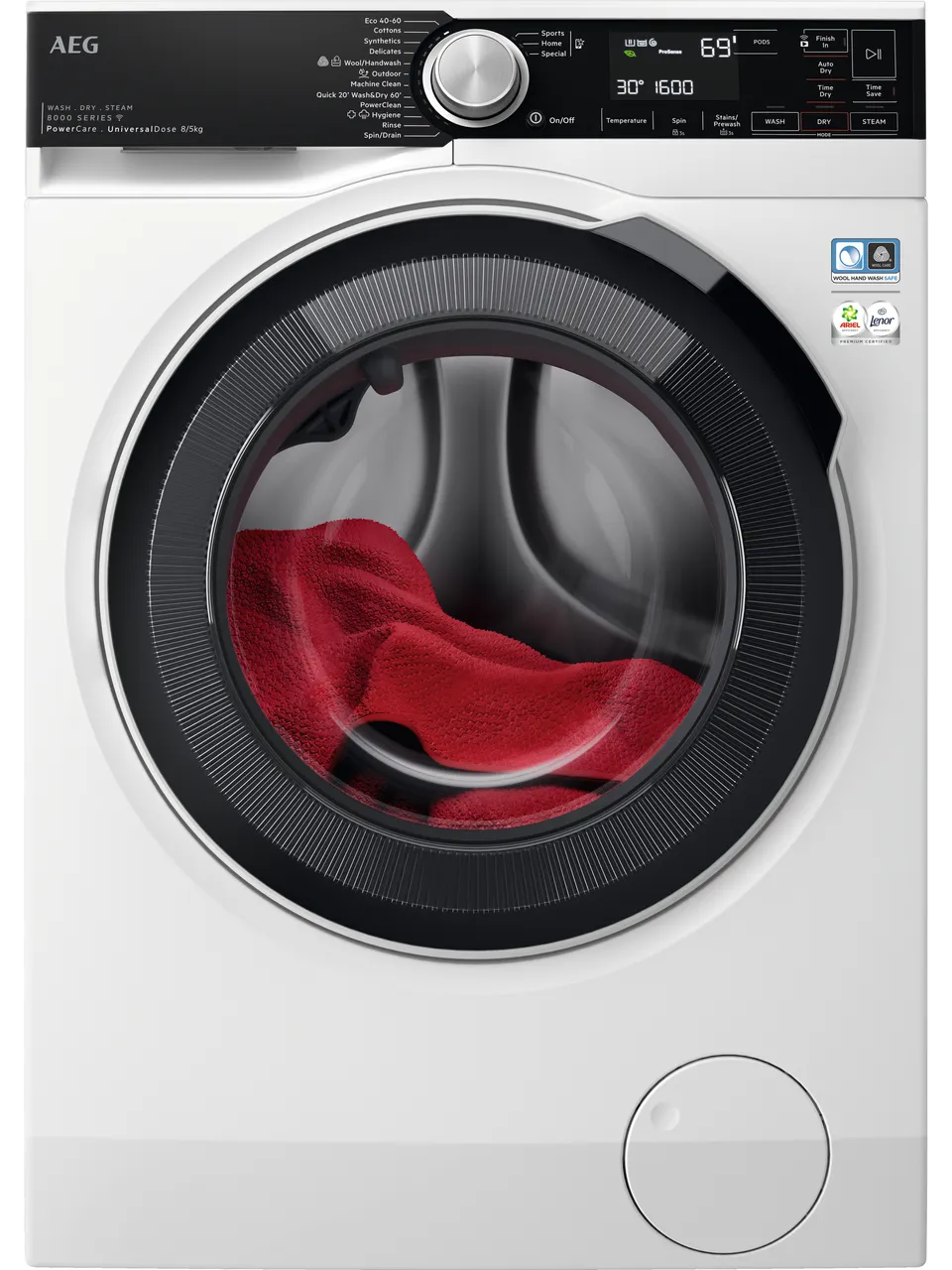 AEG LWR8585M5UD Washer Dryer 8kg + 5kg 1600 rpm White GRADE A