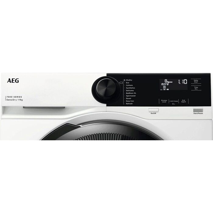 AEG TR729A4B Tumble Dryer 9kg Heat Pump in White