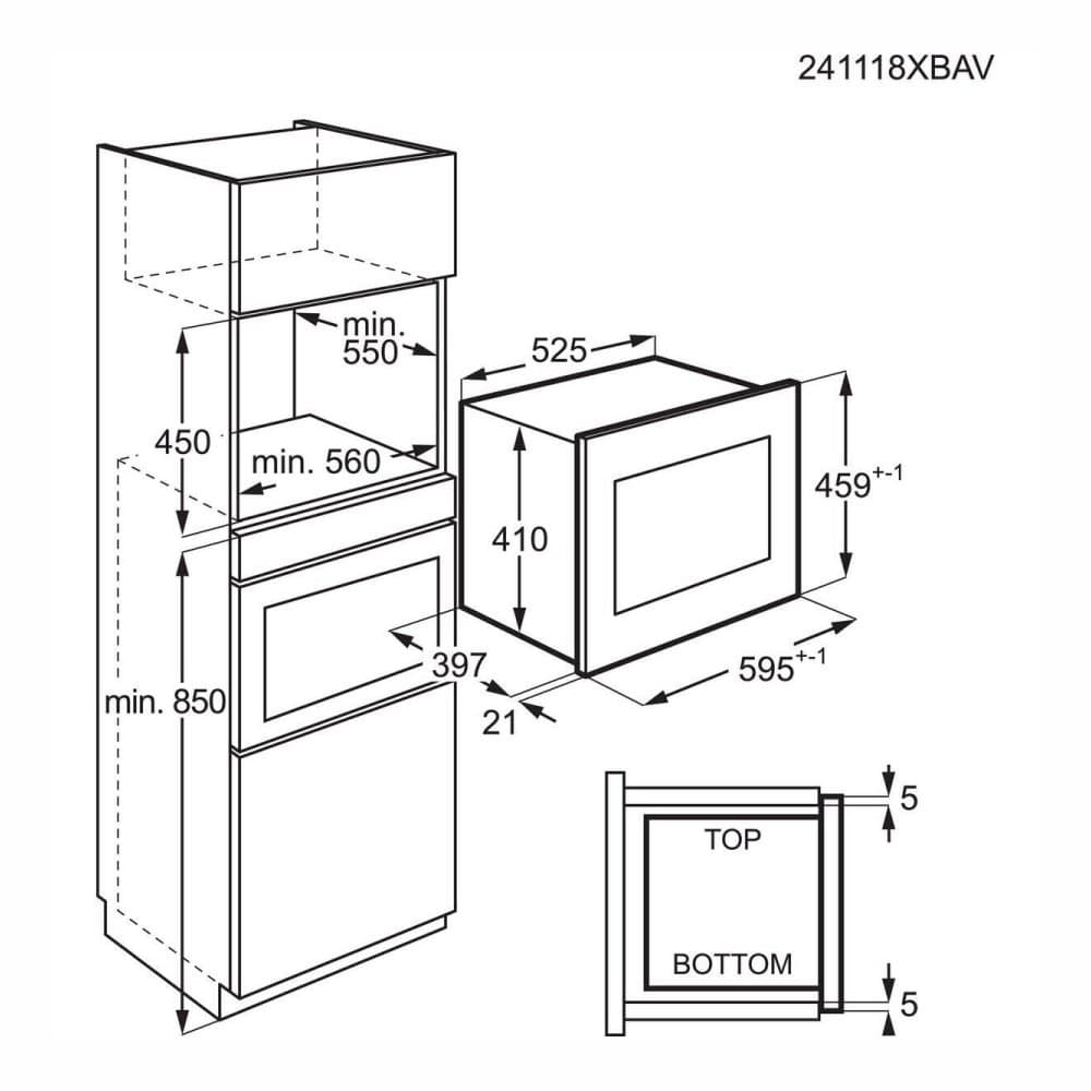 AEG OB6SM261UB Microwave Oven and Grill Built In Black