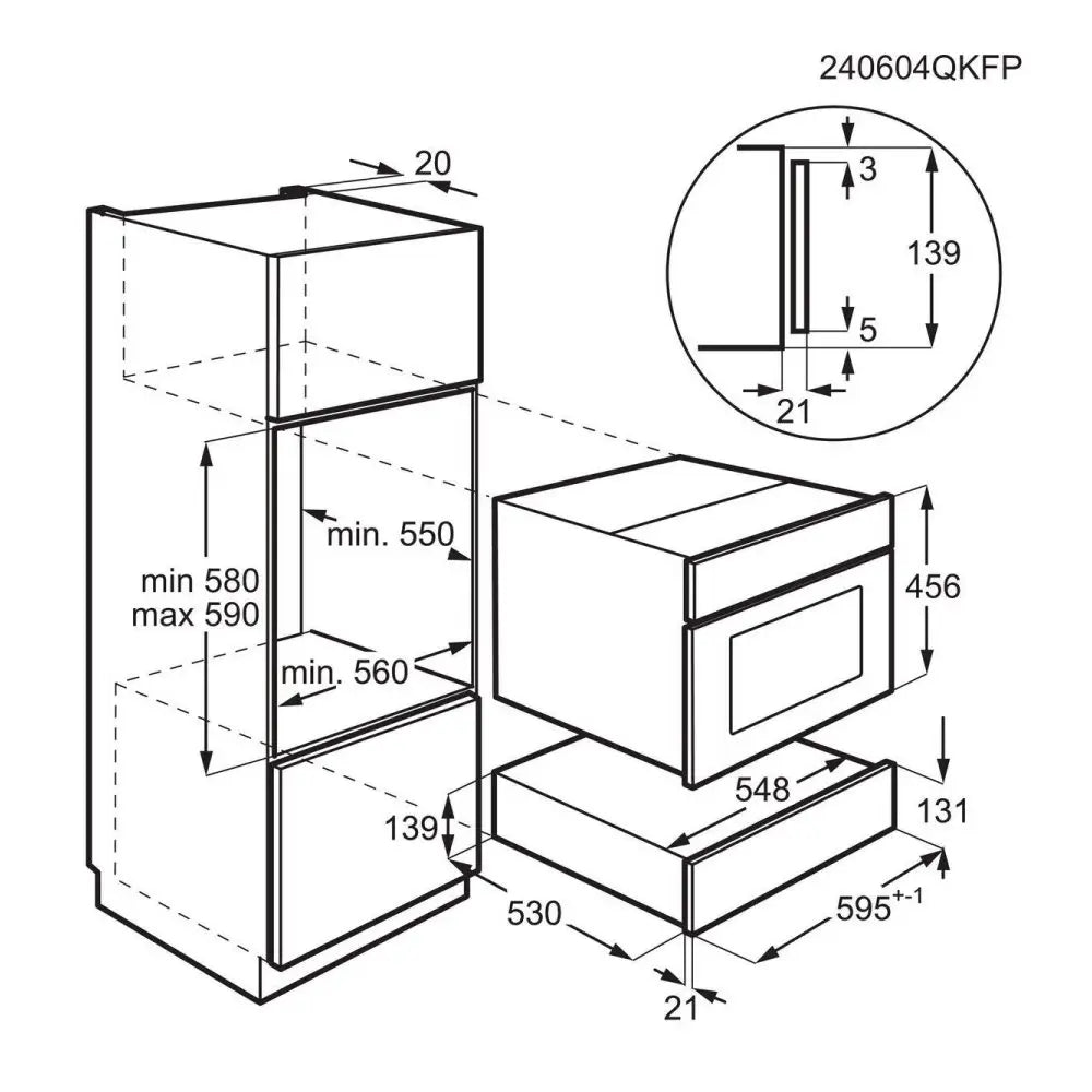 AEG OD8K11T Warming Drawer 14cm in Matt Black