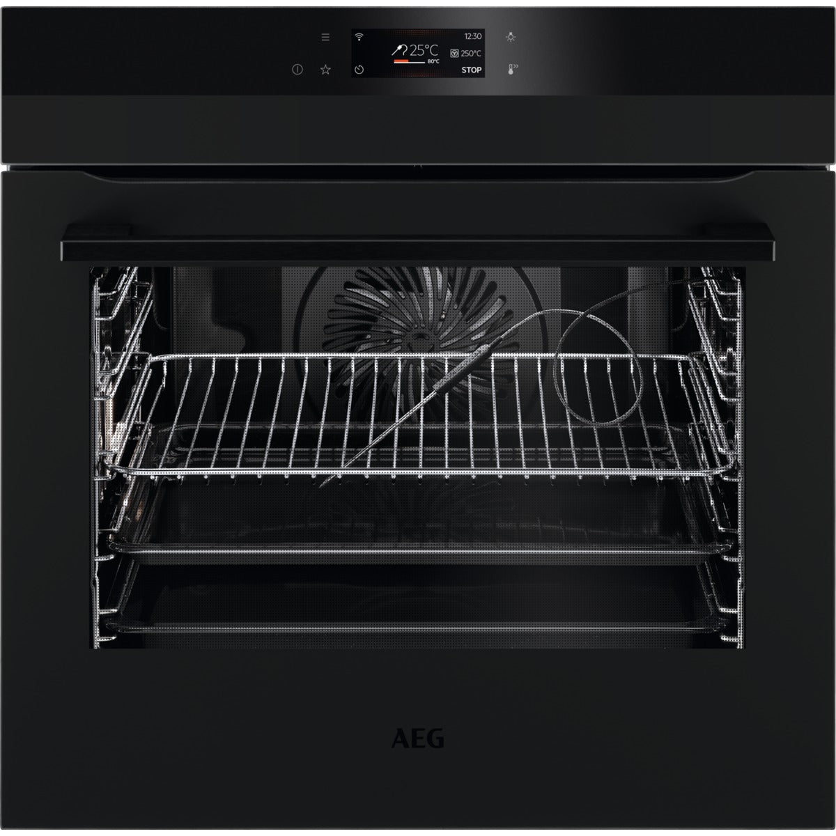 AEG BPK748380T Single Oven Electric Built In Pyrolytic in Matt Black GRADE A