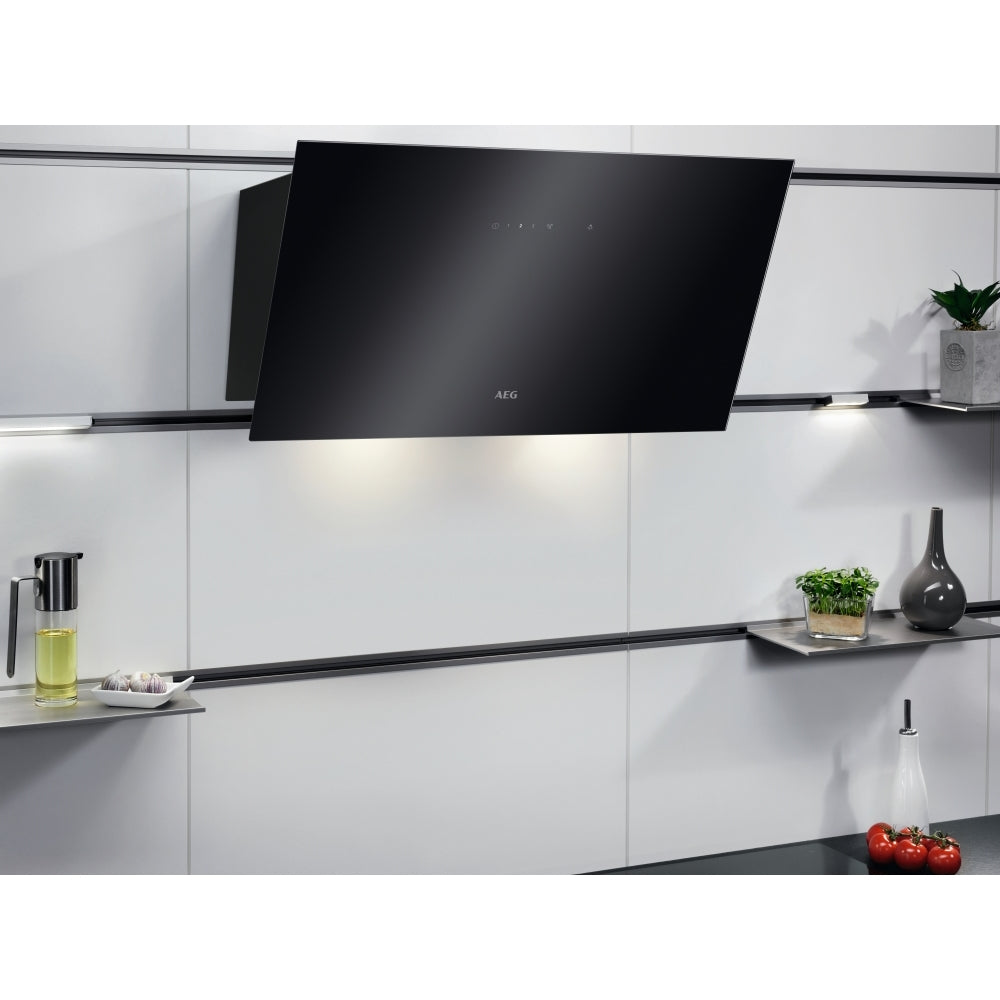 AEG DVX5661HB Chimney Hood 60cm Angled in Black