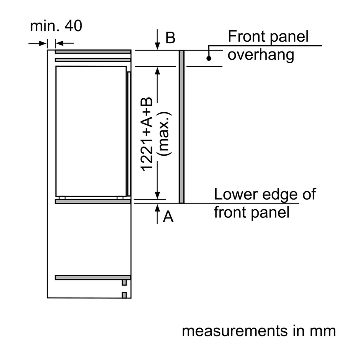 Neff GI7413E30G NoFrost Integrated Tall Freezer Fixed Door GRADE A