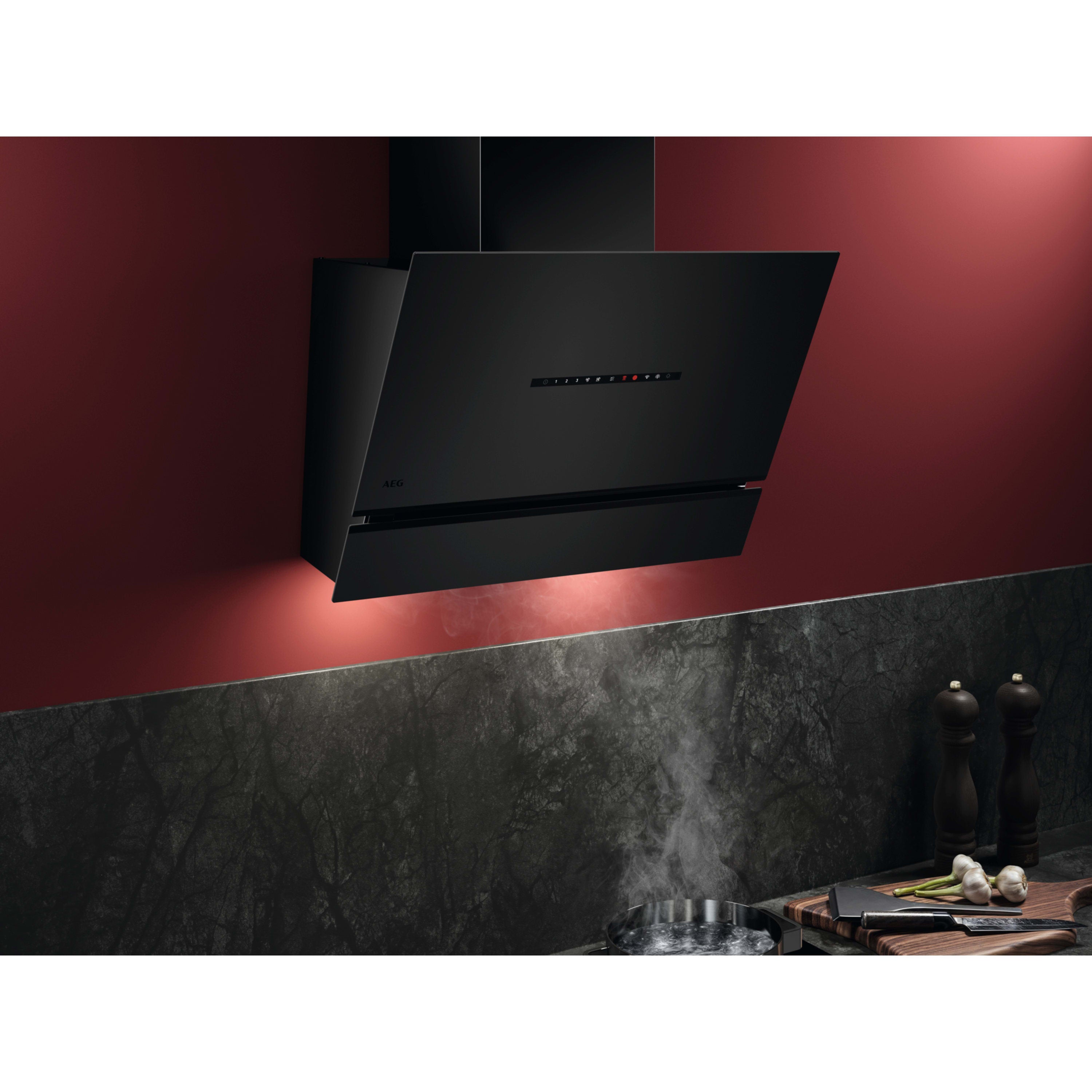 AEG NDV8761CT AuroraTech Cooker Hood 60cm Matt Black