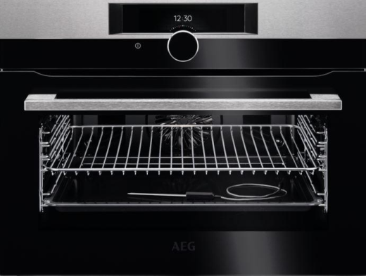 AEG KPK842220M Compact Oven Pyrolytic Clean Stainless Steel GRADE B