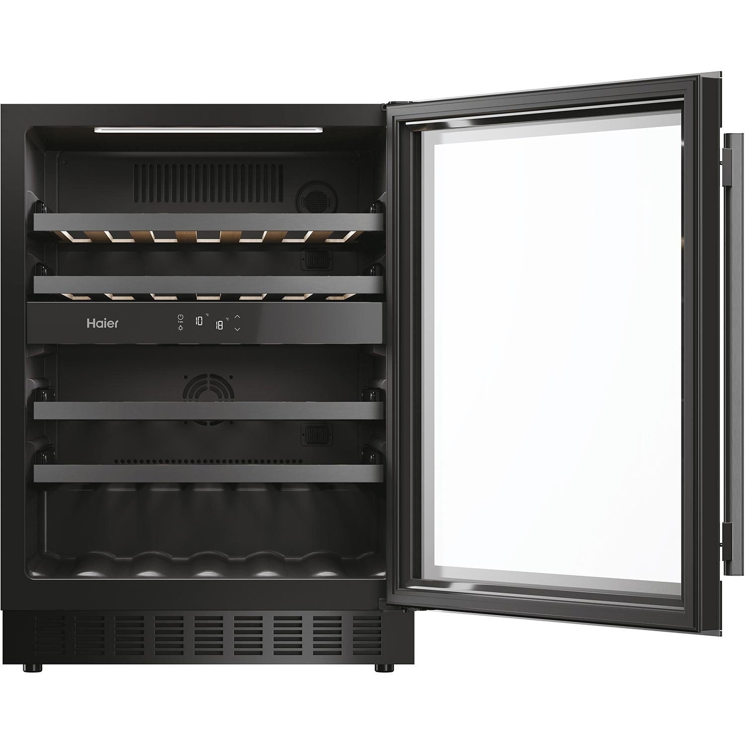 Haier HAKWBD60UK Dual Zone Wine Cooler 44 Bottle in Black GRADE A