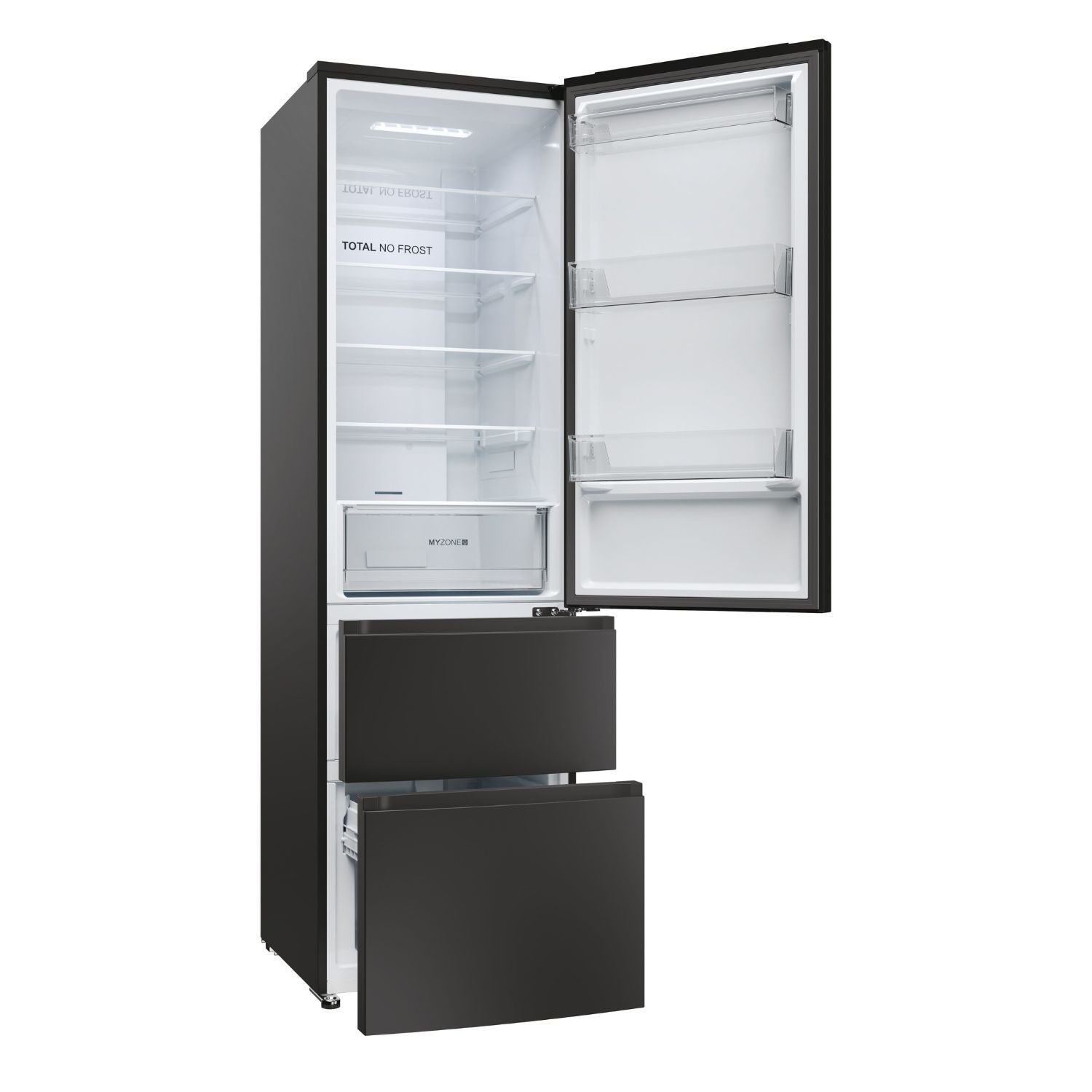 Haier HTR3619ENPB MyZone Fridge Freezer 60cm Frost Free Black
