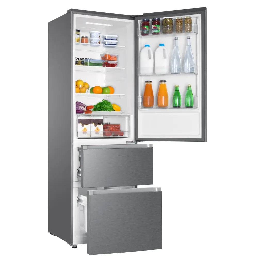 Haier HTR3619FNMP MyZone Fridge Freezer 60cm Frost Free Silver