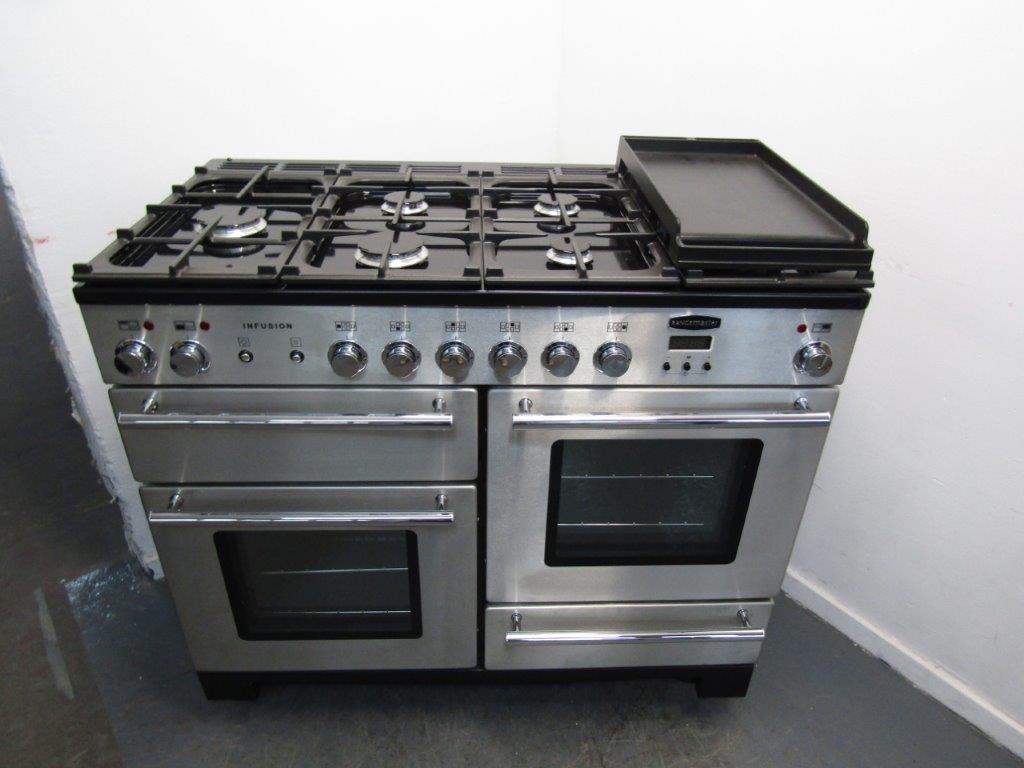 Rangemaster INFUSION 110DF 110cm Dual Fuel Range Cooker Stainless Steel GRADE B