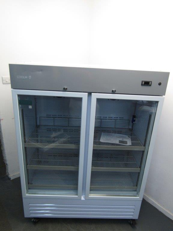 CoolMed CMG500 Pharmacy Refrigerator Double Glass Door 500L in White CLEARENCE