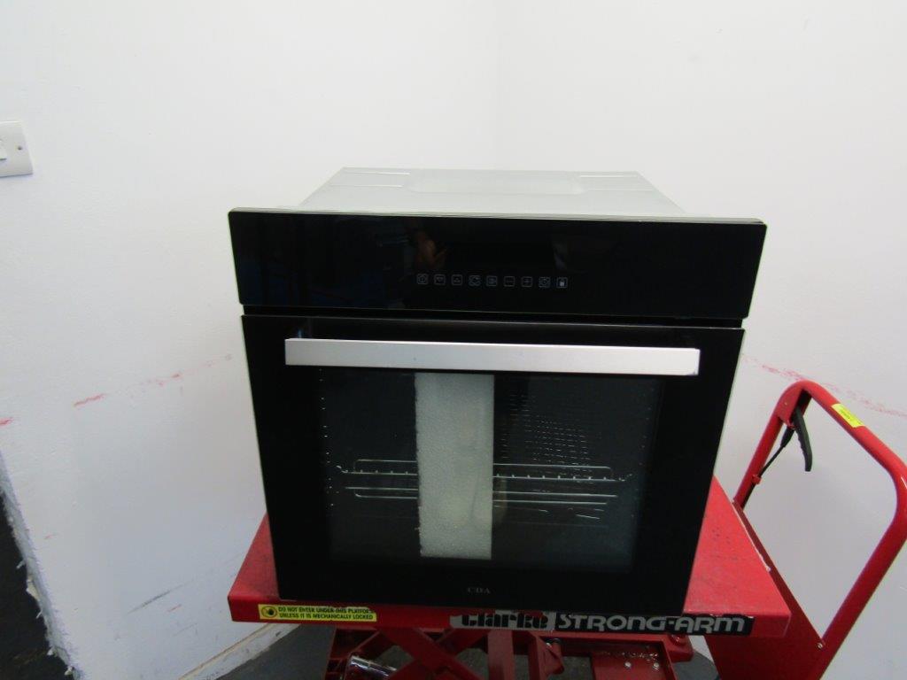 CDA SK511BL Single Oven Built In Electric Pyrolytic LCD in Black GRADE B