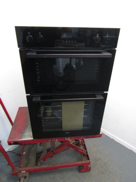 AEG DCE531160B Double Oven Electric Built In Black GRADE B