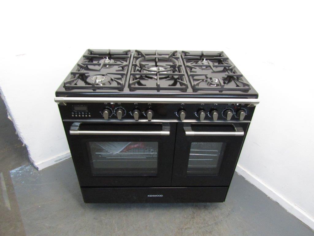 Kenwood CK435BL Range Cooker 90cm Dual Fuel in Black and stainless Steel GRADE B