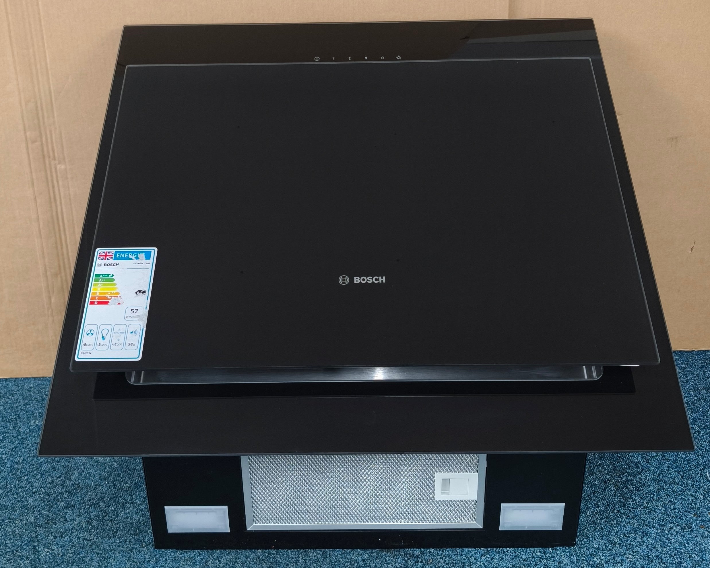 Bosch DWK67CM60B 60cm Angled Cooker Hood Black GRADE B
