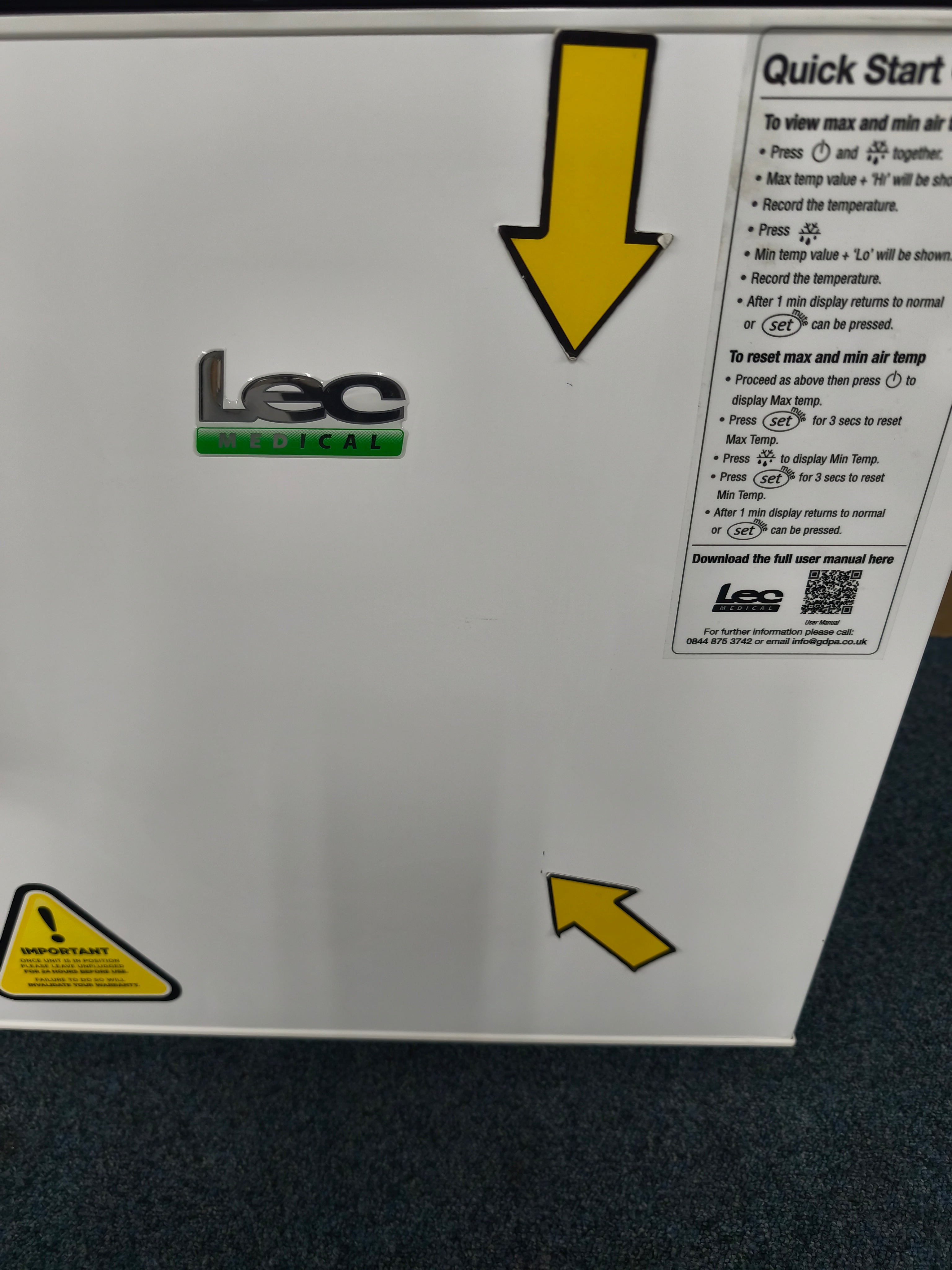 Laboratory Freezer LSFSF39DC-UK 39L Countertop White GRADE B