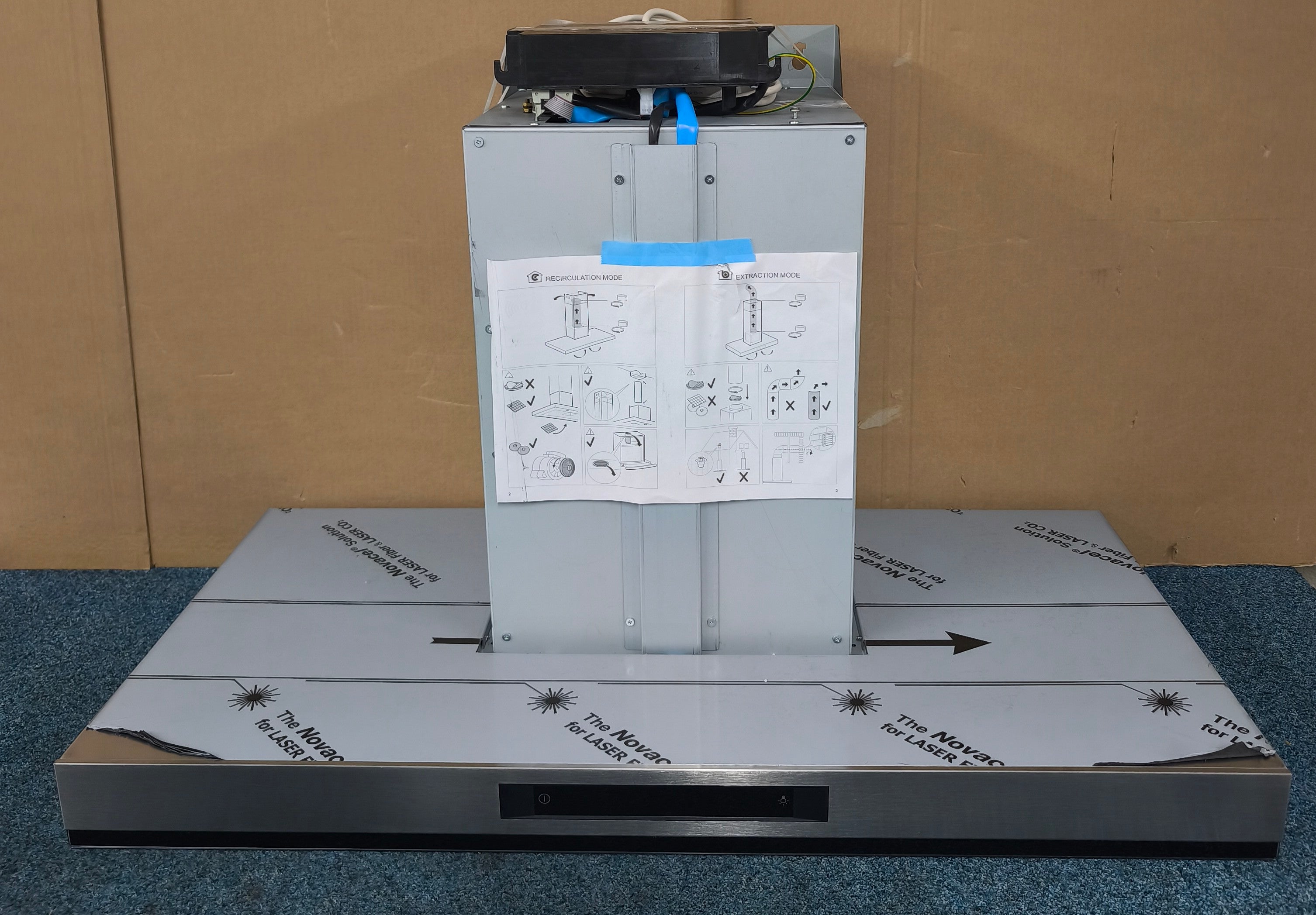 AEG DBK6980HG Cooker Hood 90cm Flat Hob2Hood in Stainless Steel GRADE B