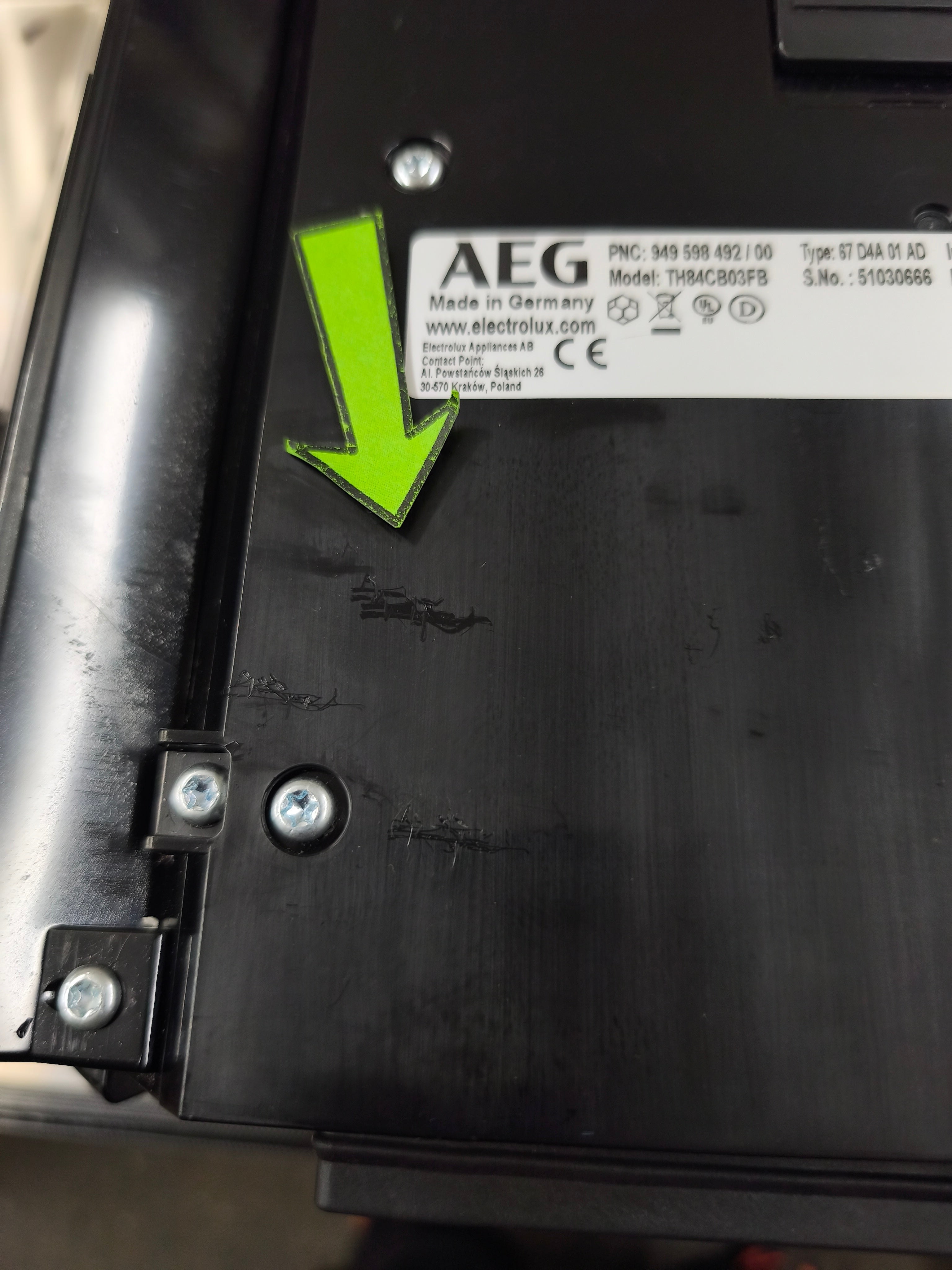 AEG TH84CB03FB Induction Hob + Hood 80cm ComboHob in Black GRADE A