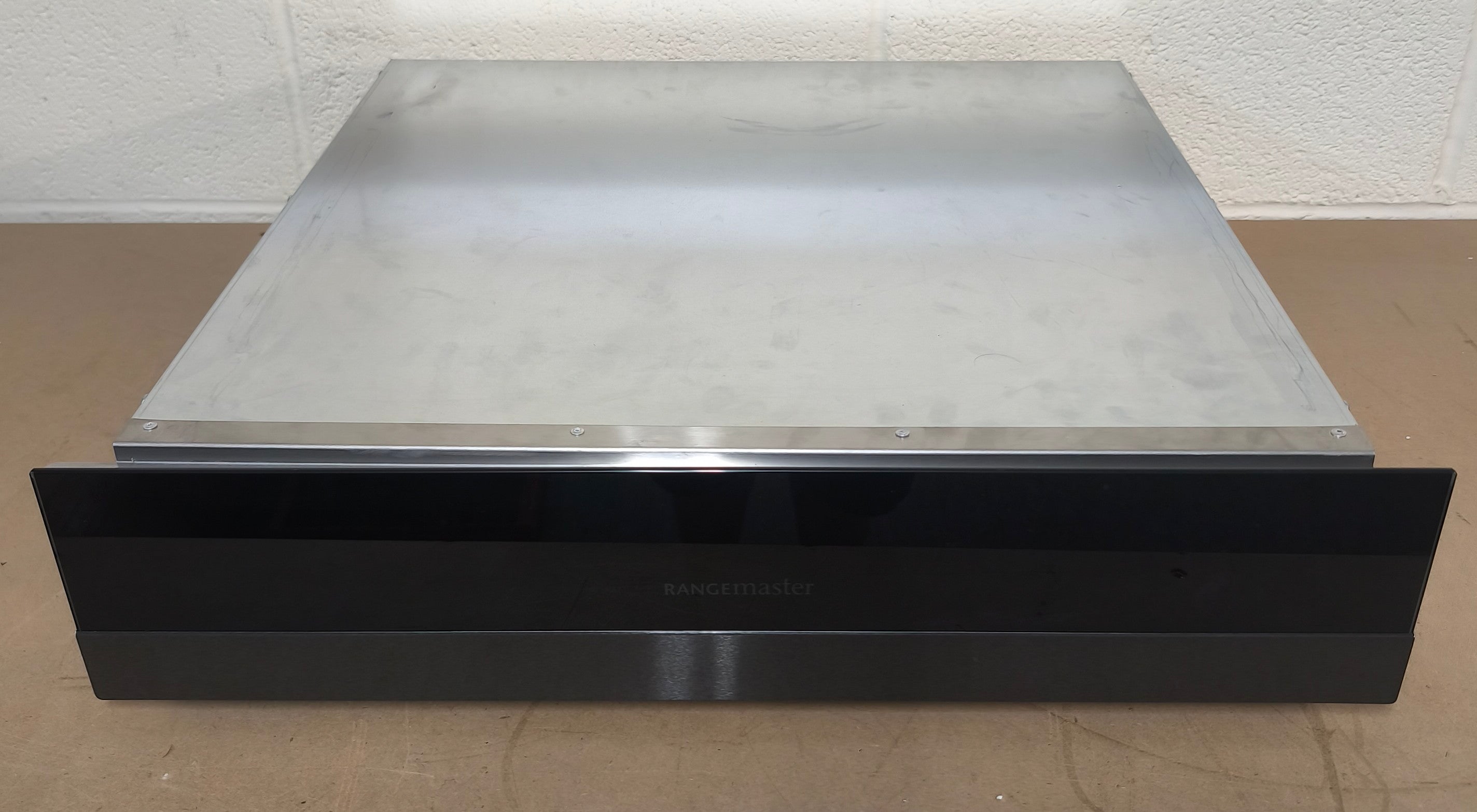 Rangemaster ECL14WDBL/BL Warming Drawer 14cm Black Glass & Steel GRADE A