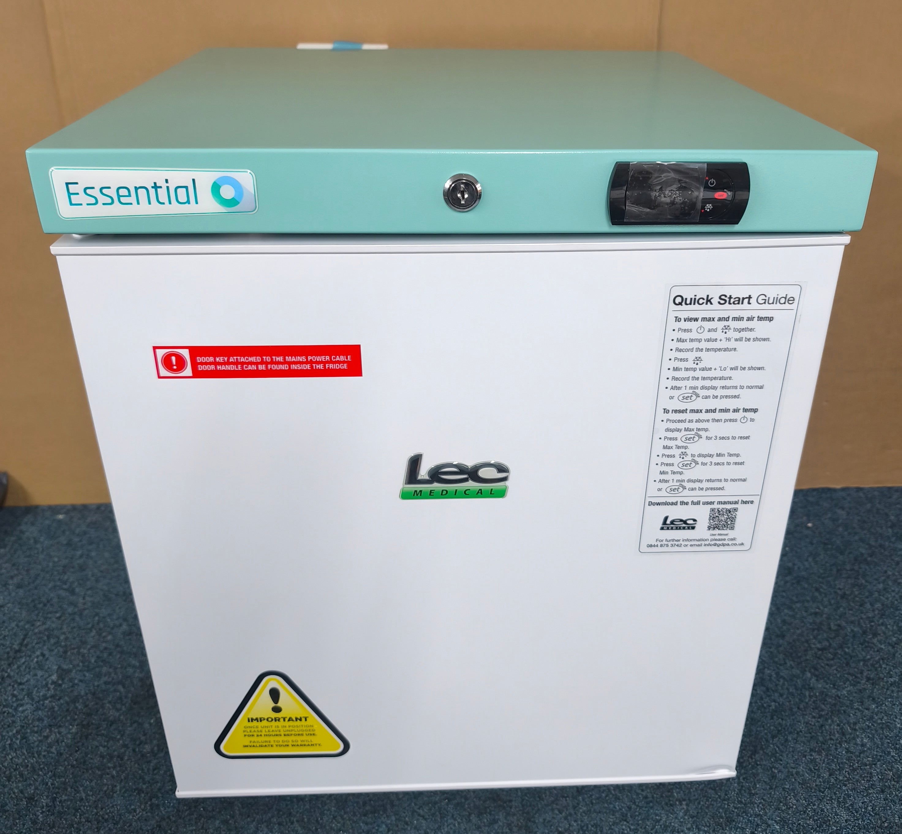 Lec PESR47DC-UK Pharmacy Refrigerator 47L Countertop Solid Door White GRADE B